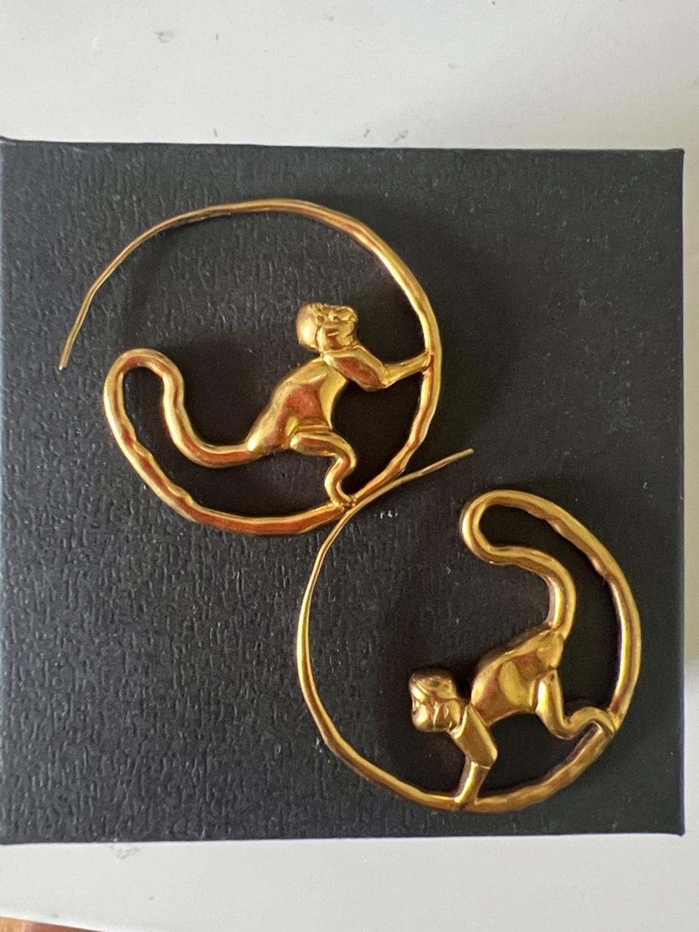 Tory Burch Gold Monkey Hoop Earrings